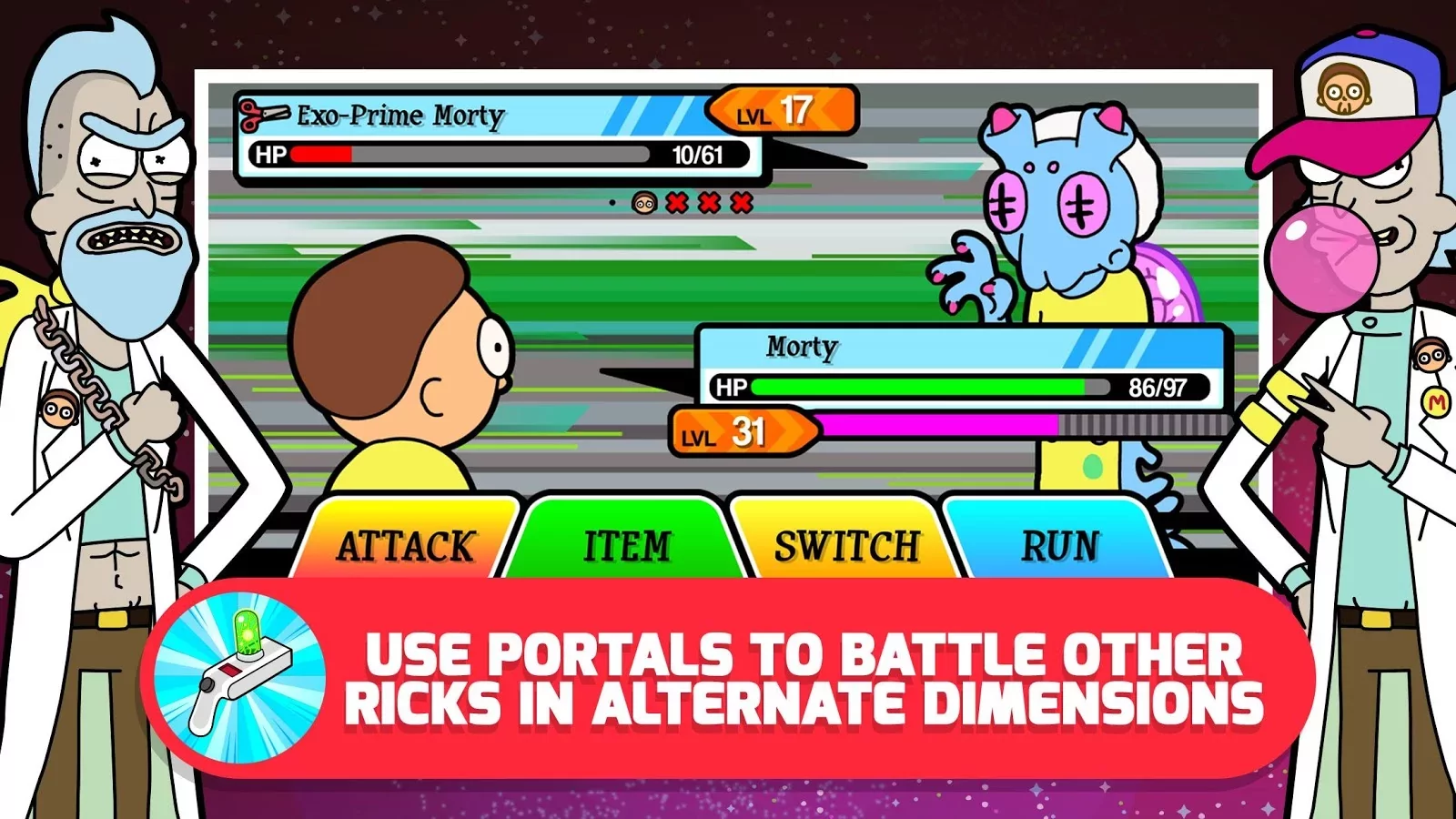 Pocket Mortys скриншот